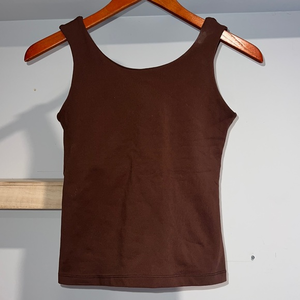 Brown vintage, Corset back tank‎ top